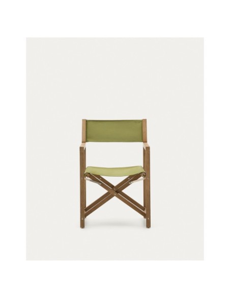 Silla plegable de exterior Vilara verde de madera maciza de acacia FSC 100% - Kave Home