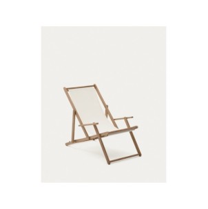 Hamaca plegable de exterior Vilara blanco de madera...