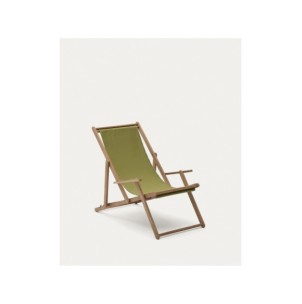 Hamaca plegable de exterior Vilara verde de madera maciza...