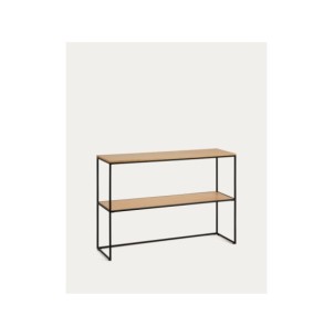 Consola Yoana de chapa de roble y estructura de metal...