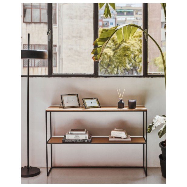 Consola Yoana de chapa de roble y... Consola Yoana de chapa de roble y...