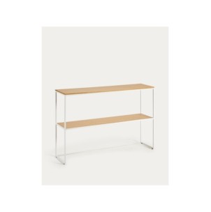 Consola Yoana de chapa de roble y estructura de metal...