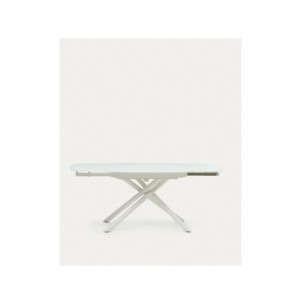 Mesa extensible Yodalia cristal templado y patas de acero... 2