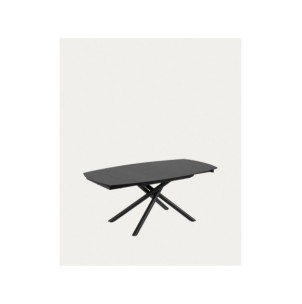 Mesa extensible Yodalia de cristal y patas de acero... 2