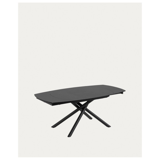 Mesa extensible Yodalia de cristal y... Mesa extensible Yodalia de cristal y...