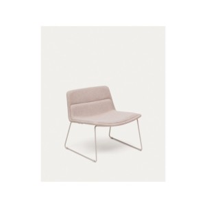 Butaca Zahara beige y acero con acabado beige FSC 100% -...