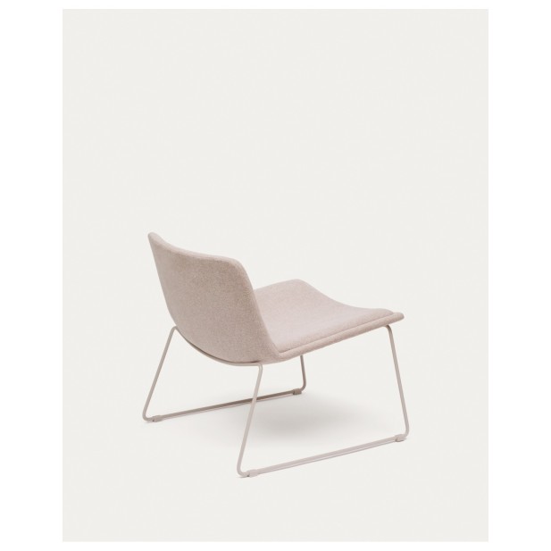 Butaca Zahara beige y acero con... Butaca Zahara beige y acero con...