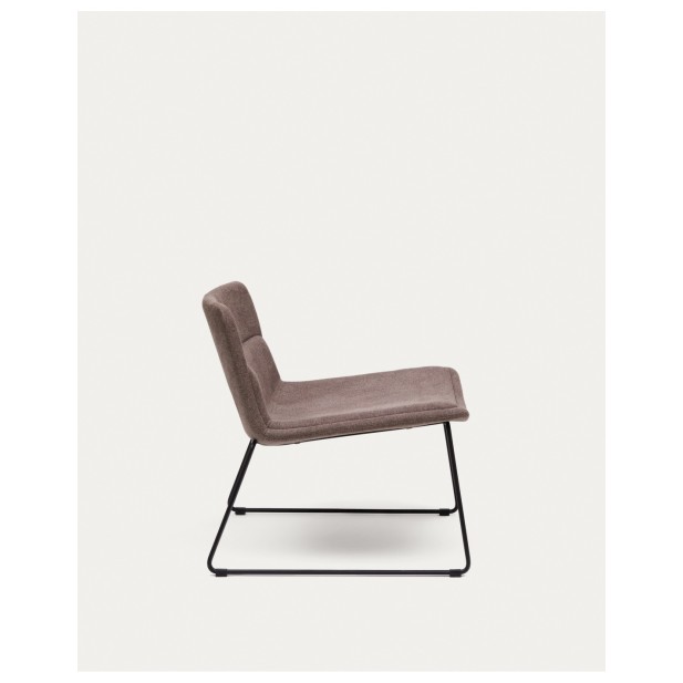 Butaca Zahara marrón y acero con... Butaca Zahara marrón y acero con...