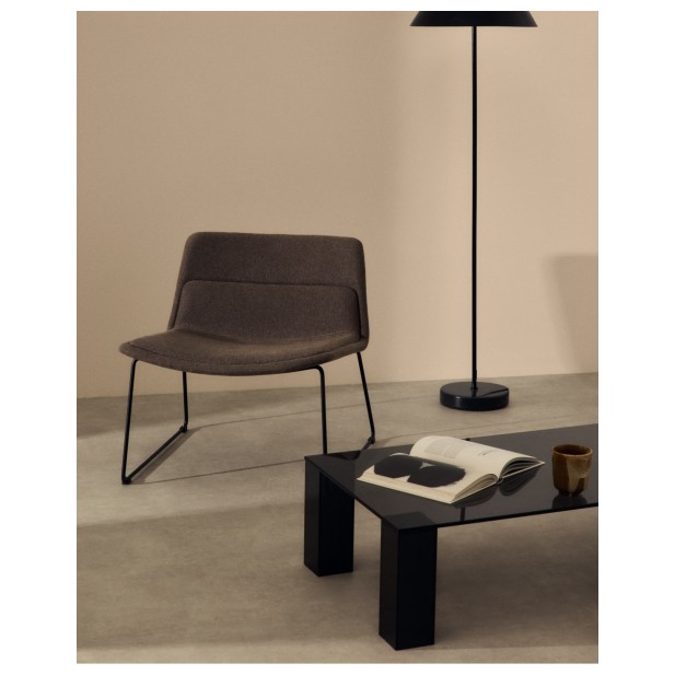 Butaca Zahara marrón y acero con... Butaca Zahara marrón y acero con...