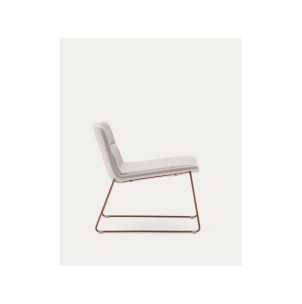 Butaca Zahara beige y patas de acero con acabado... 2