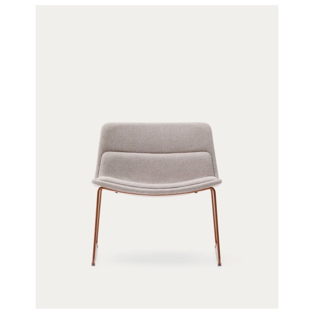 Butaca Zahara beige y patas de acero... Butaca Zahara beige y patas de acero...