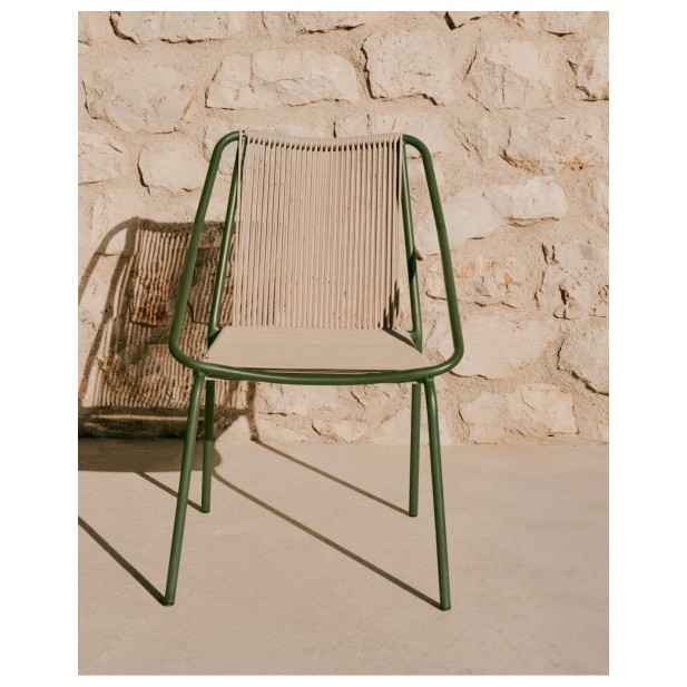 Silla de exterior Zivia de cuerda... Silla de exterior Zivia de cuerda...