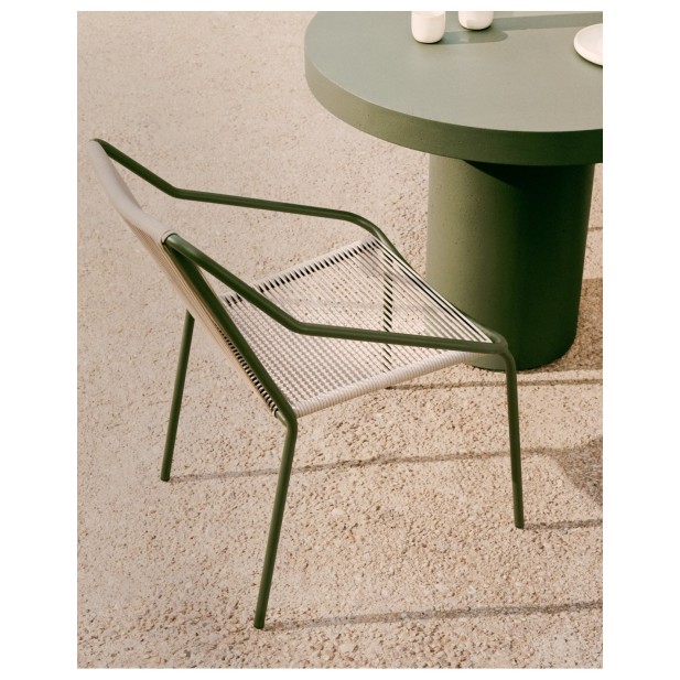 Silla de exterior Zivia de cuerda... Silla de exterior Zivia de cuerda...