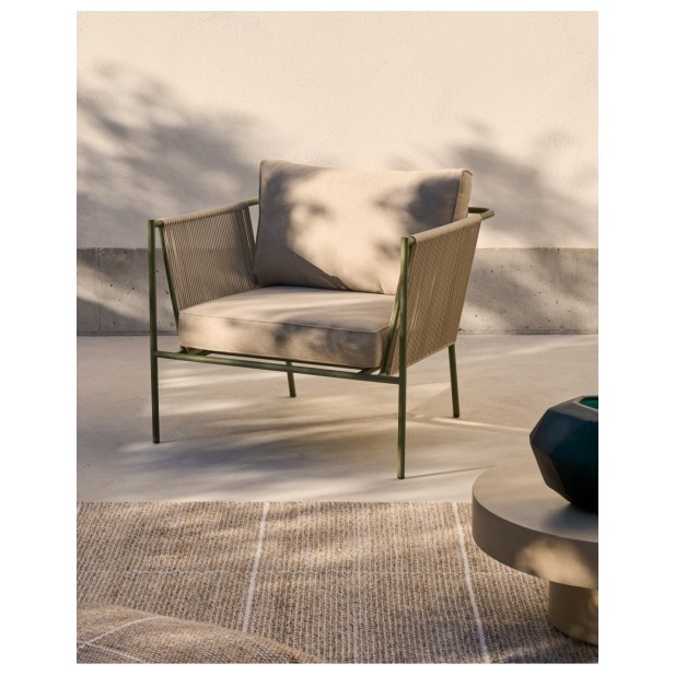 Butaca de exterior Zivia de cuerda...