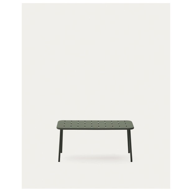 Mesa de centro de exterior Zivia de acero galvanizado verde 90 x 50 cm - Kave Home