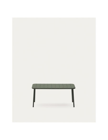 Mesa de centro de exterior Zivia de acero galvanizado verde 90 x 50 cm - Kave Home
