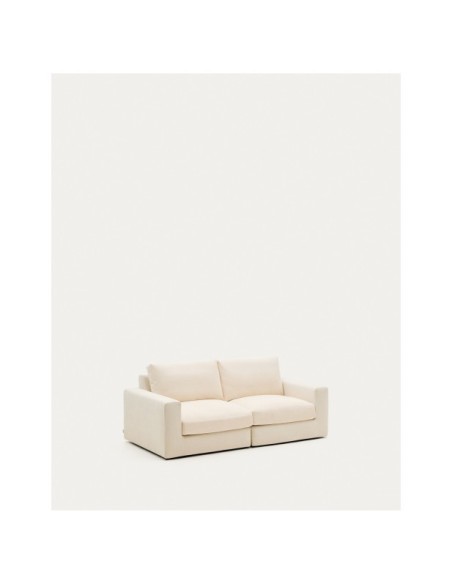 Sofá modular desenfundable Alea 3 plazas chenilla crudo 220 cm - Kave Home