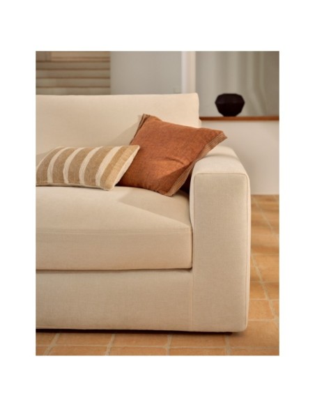 Sofá modular desenfundable Alea 3 plazas chenilla crudo 220 cm - Kave Home