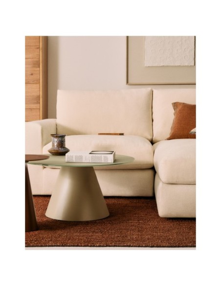 Sofá modular desenfundable Alea 3 plazas chenilla chaise longue derecho crudo 220 cm - Kave Home