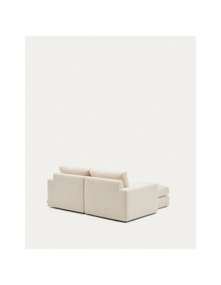 Sofá modular desenfundable Alea 3 plazas chenilla chaise longue izquierdo crudo 220 cm - Kave Home