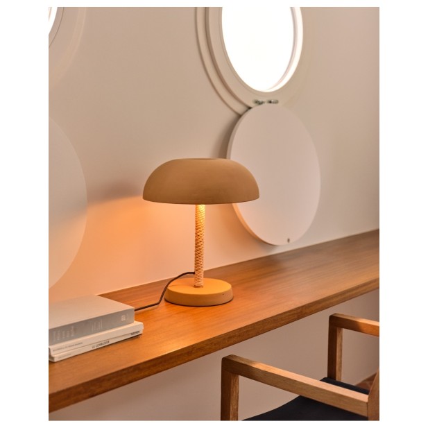 Lámpara de mesa Arinda de terracota -... Lámpara de mesa Arinda de terracota -...