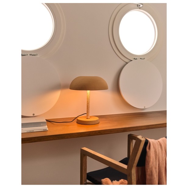 Lámpara de mesa Arinda de terracota -... Lámpara de mesa Arinda de terracota -...