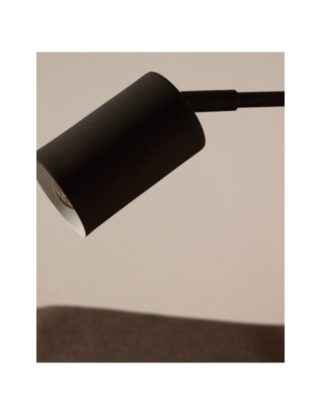 Lámpara de escritorio Manie de metal con acabado efecto hierro fundido negro - Kave Home