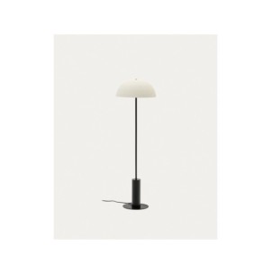 Lámpara de pie Nibla de metal negro y pantalla con efecto...