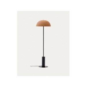 Lámpara de pie Nibla de metal negro y pantalla con efecto...