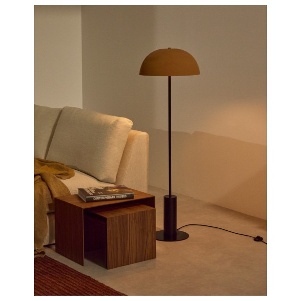 Lámpara de pie Nibla de metal negro y... Lámpara de pie Nibla de metal negro y...