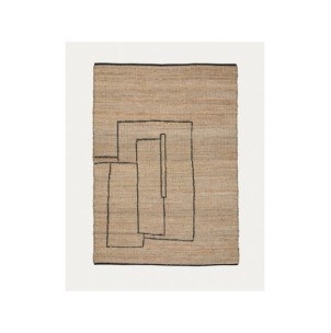 Alfombra Velira gráfica de yute 200 x 300 cm - Kave Home