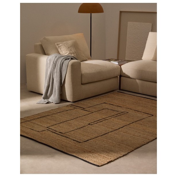 Alfombra Velira gráfica de yute 200 x... Alfombra Velira gráfica de yute 200 x...