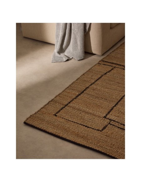Alfombra Velira gráfica de yute 200 x 300 cm - Kave Home