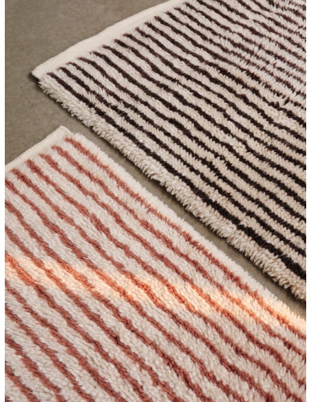 Alfombra Anudada KAMI 80x120 cm - Blanco Roto / Marrón - Ferm Living