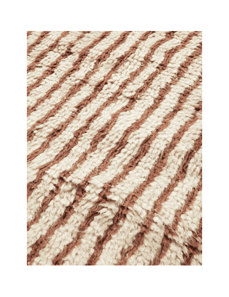 Alfombra Anudada KAMI 120x180 cm - Blanco Roto / Rojo Marrón - Ferm Living