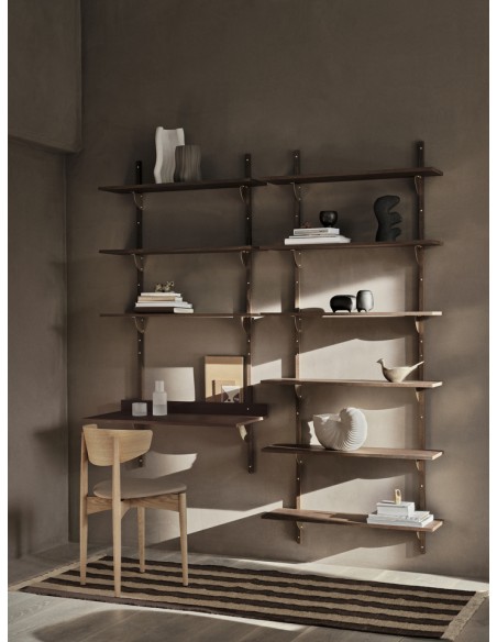 Alfombra de Pasillo IVES 80x200 cm, Canela / Chocolate - Ferm Living