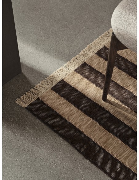 Alfombra de Pasillo IVES 80x200 cm, Canela / Chocolate - Ferm Living