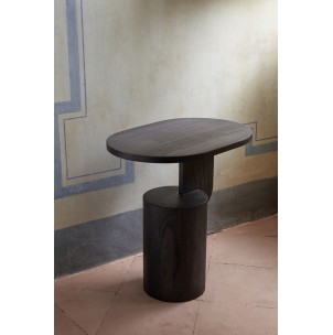 Mesa Auxiliar INSERT 49x34 cm, Fresno Teñido Negro - Ferm Living; 9891 2
