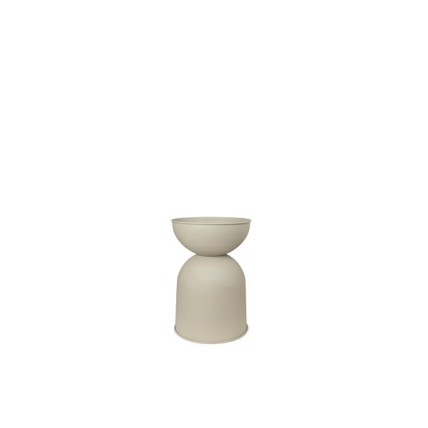 Maceta HOURGLASS Pequeña, Metal Beige - Ferm Living; 1104266680