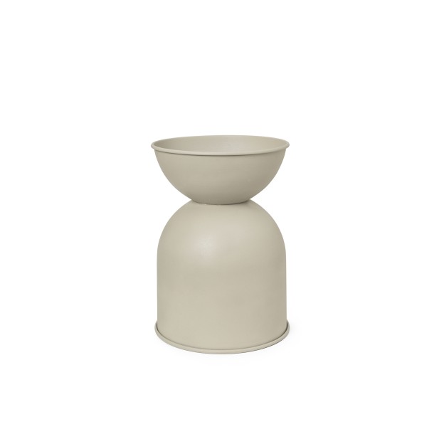 Maceta HOURGLASS Grande, Metal Beige - Ferm Living; 1104266678