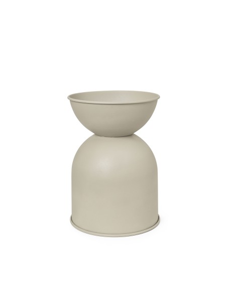 Maceta HOURGLASS Grande, Metal Beige - Ferm Living; 1104266678