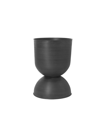 Maceta HOURGLASS Grande, Metal Negro - Ferm Living