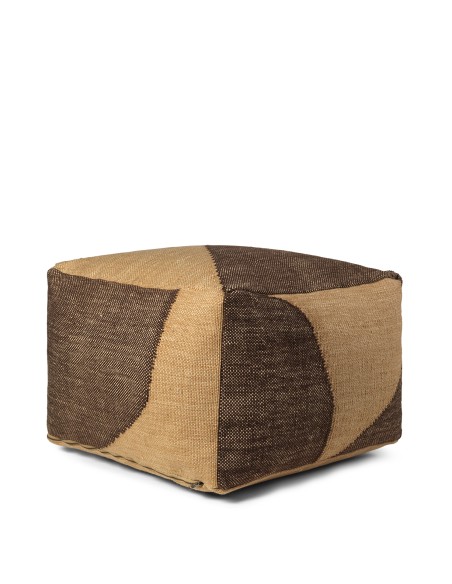Puf Cuadrado FORENE, Canela / Chocolate - Ferm Living