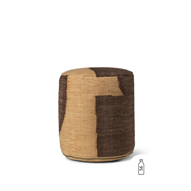 Puf Cilíndrico FORENE - Canela / Chocolate - Ferm Living; 1104268932
