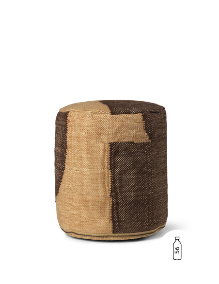 Puf Cilíndrico FORENE - Canela / Chocolate - Ferm Living; 1104268932