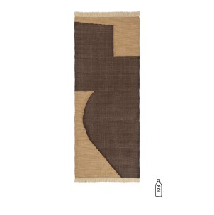 Alfombra FORENE 80x200 cm - Canela/Chocolate - Ferm Living; 1104269050