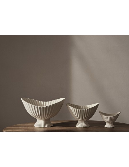 Cuenco Decorativo FOUNTAIN 19x28 cm, Blanco Roto - Ferm Living