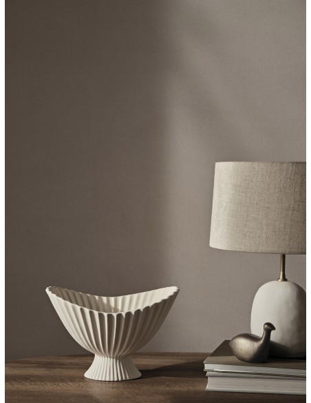 Cuenco Decorativo FOUNTAIN 19x28 cm, Blanco Roto - Ferm Living