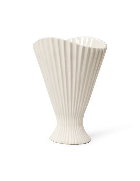 Jarrón FOUNTAIN 30x23 cm, Blanco Roto - Ferm Living; 1104264792