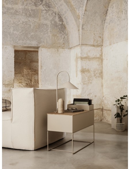 Lámpara de Mesa ARUM, Metal / Mármol Beige - Ferm Living